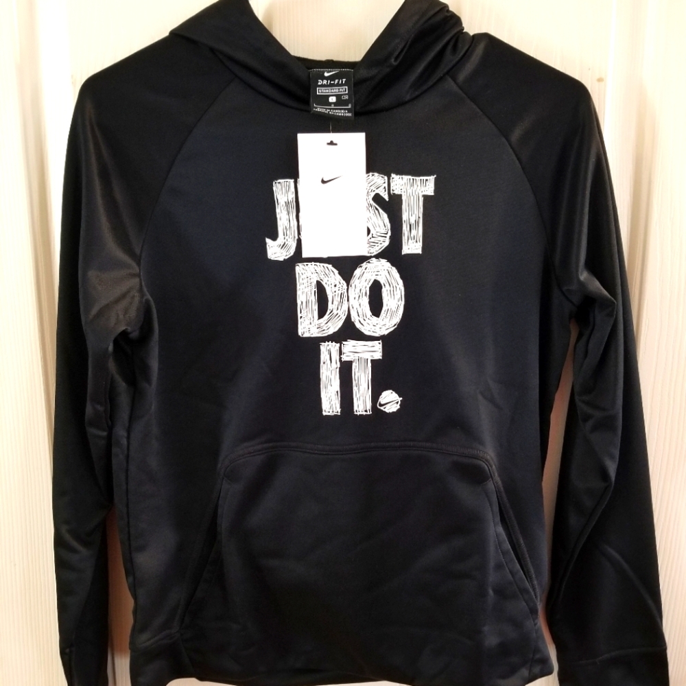 Nike Graphic Pullover Hoodie Dri Fit Big Boys Kids Sz Large Standard Fit